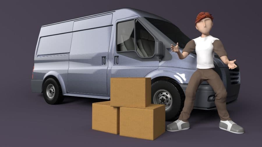 Van loaded with luggage